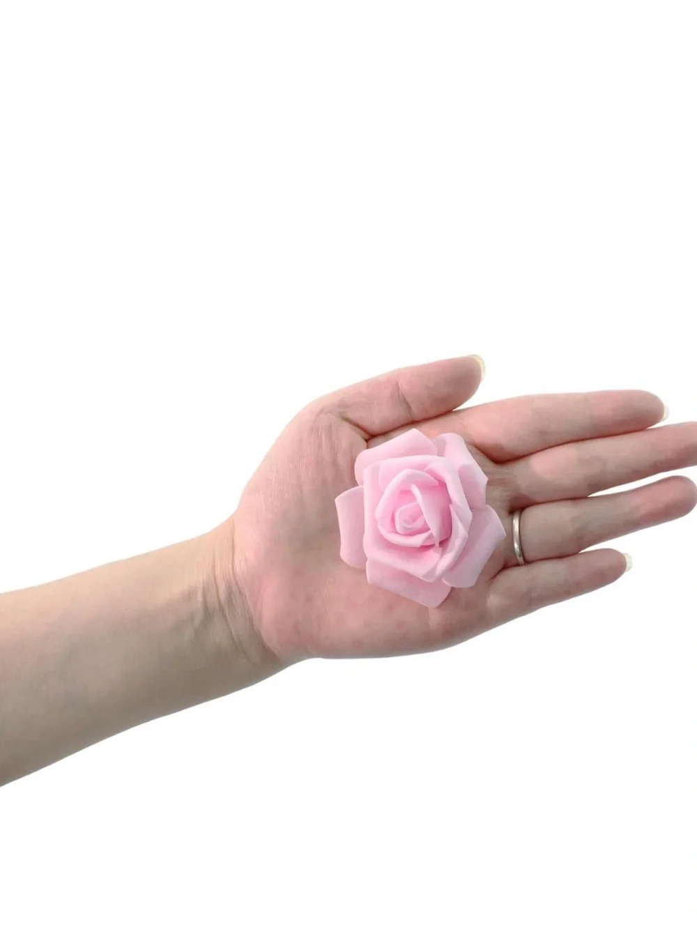 NWT 100 Pcs Artificial Foam Rose Flower Heads- 4 Shades Pink&White 2